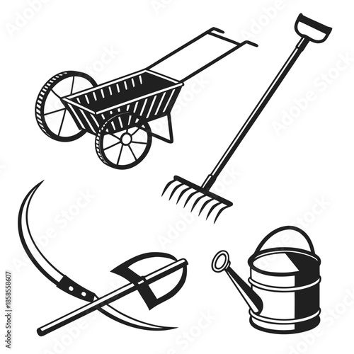 Garden tools illustration