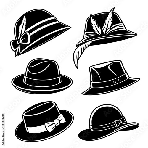 Collection of vintage hats