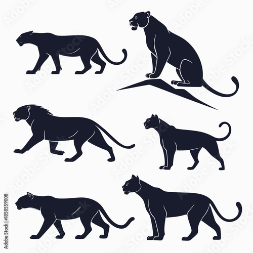 Black panther silhouettes