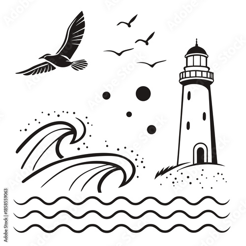 Lighthouse by the sea