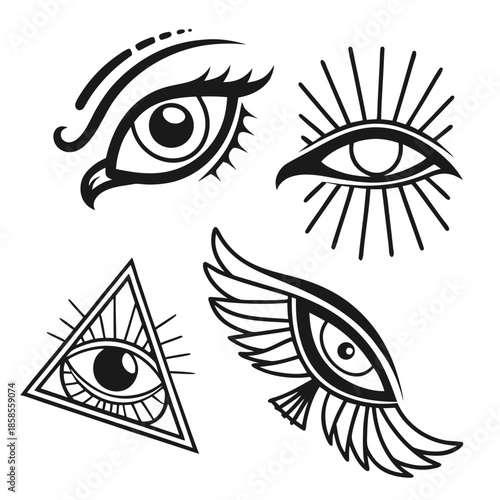 Abstract eye illustrations