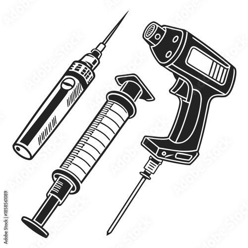 Medical and diy tools illustration