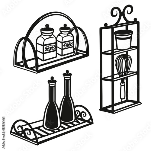 Kitchen spice rack collection