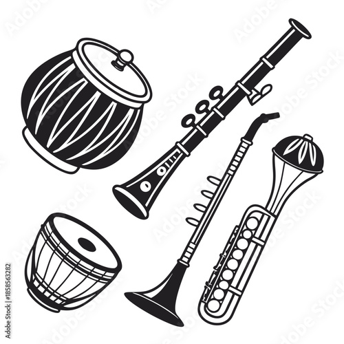 Collection of musical instruments