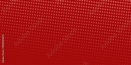 Red background, wall abstract texture. Soft gradient pastel color. Polka dots Abstract pattern comic Pop-art halftone background in sweet color. Circles bubble or dots pattern. Vector .

