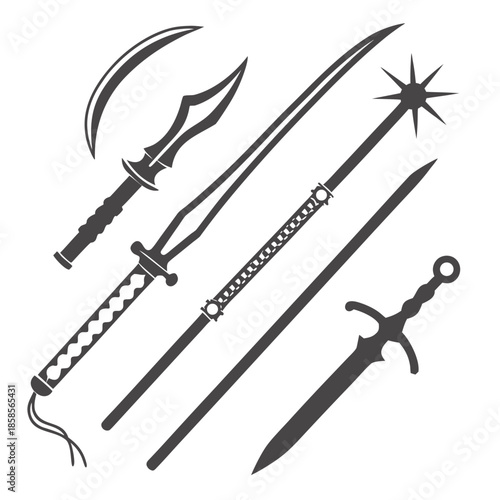 Medieval weaponry collection