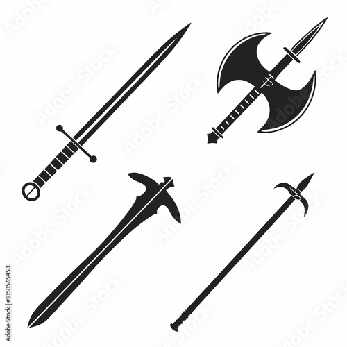 Medieval weaponry collection