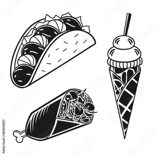 Delicious food illustrations