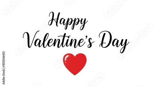 Happy valentine's day text isolated on white background