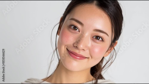 美容モデル、二重まぶた、女性モデル