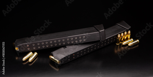 High capacity pistol magazines with ammo