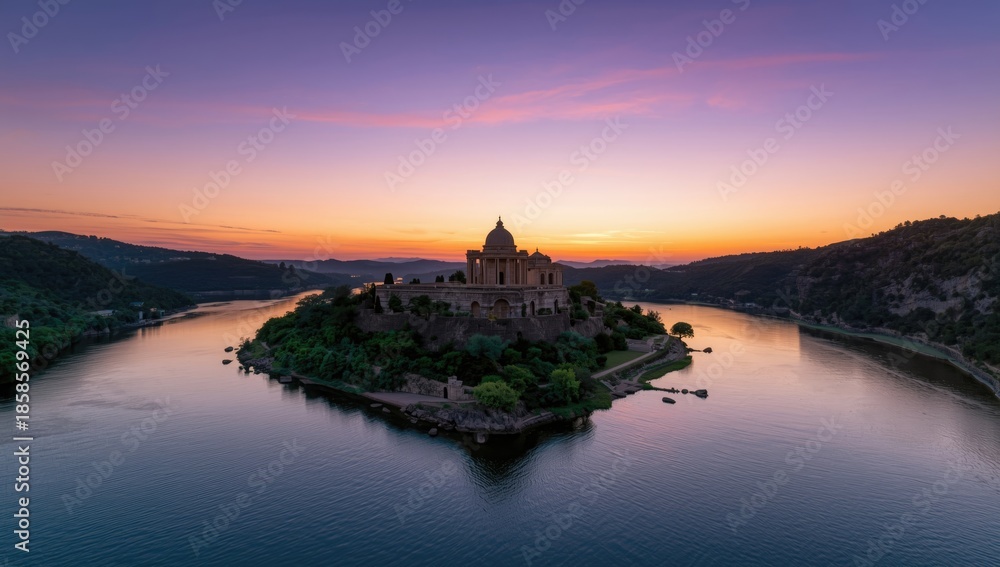 Obraz premium Bird's eye perspective of a Mediterranean holiday village at dusk, featuring buildings and tourism activity along the coast of Mugla Province