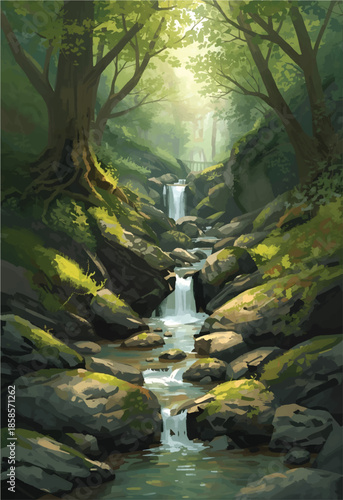 waterfall in the forest