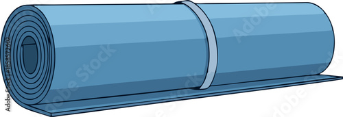 vector image of yoga mat sports equipment