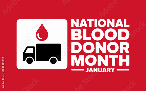 National Blood Donor Month Awareness Graphic for January