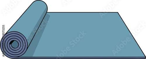 vector image of yoga mat sports equipment