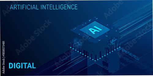 Artificial intelligence and digital technology a futuristic and interconnected concept