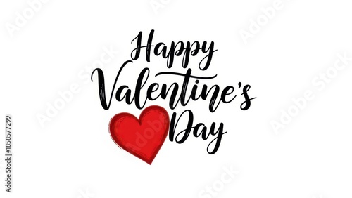 Happy valentine's day greeting isolated on white background