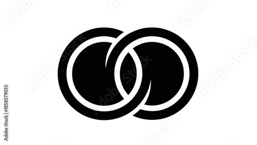 vector illustration of a black and white headphones