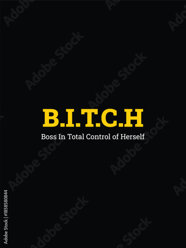 Bold Acronym Typography Statement Design on Black