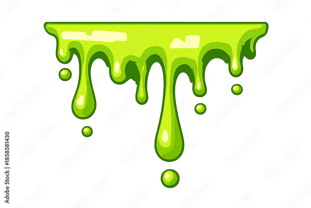 Fotografie Dripping Green Slime