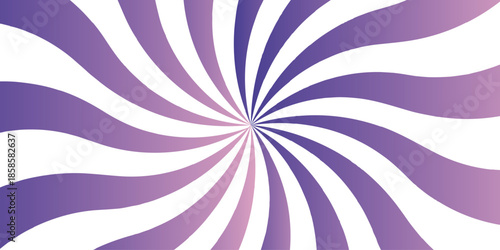 Abstract background with rays. Sun ray vector background radial sunrise or sunset light retro design. Vintage purple gradient sunrays illustration swirl grunge backdrop line spiral wallpaper.