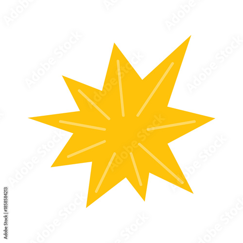 Illustration of a star, flash of light, design element