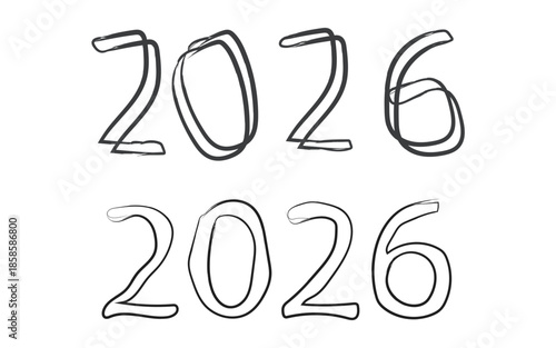 A sketch of the year 2026 in duplicate