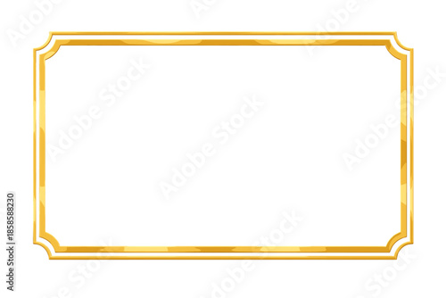 Luxurious golden frame with a dark background