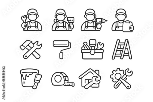 Construction and Repair Icons Set