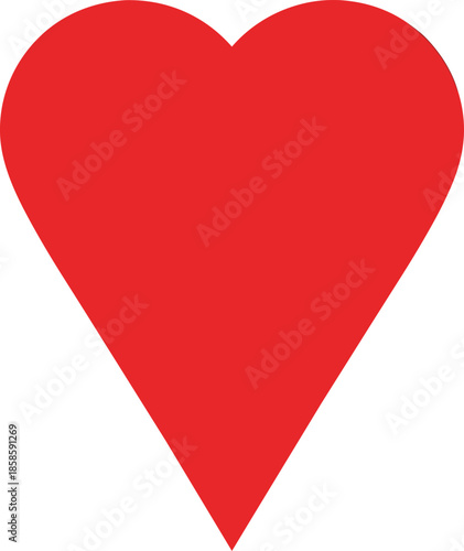 Red Heart Icon Symbol Shape.