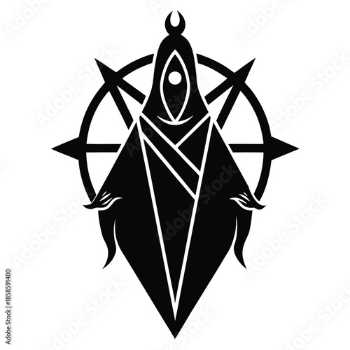 arcane glyph vector on white background