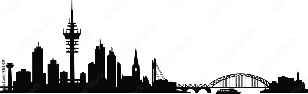 Obraz premium Skyline Hamburg Vector