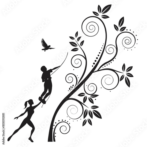 Family bonding with nature