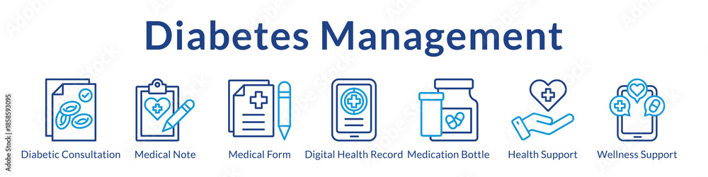 Obraz premium Diabetes Management Platform with Medical Consultations Digital Health Records Medication Tracking and Wellness Support Services