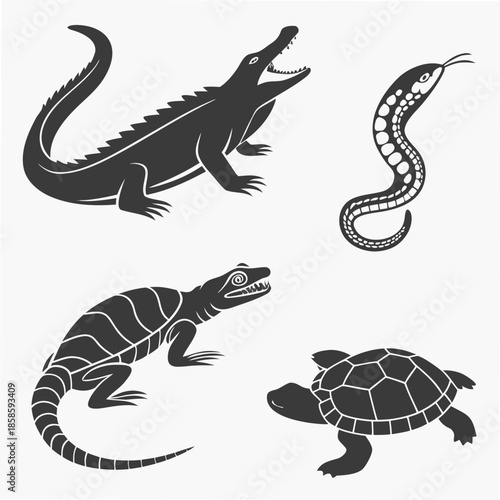 Reptile silhouettes