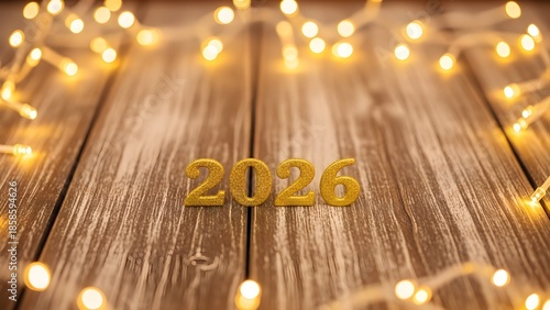 New Year 2026 with Lights