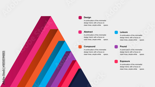 Modern Abstract Layered Pyramid Infographic Presentation
