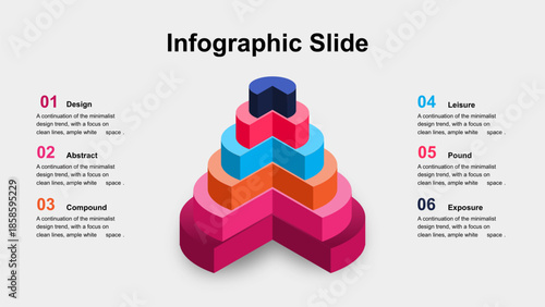 Infographic Slide Layered 3D Pyramid with Categories