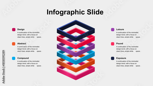 Stacked 3D Layers Infographic Presentation Slide