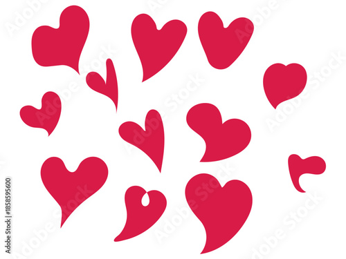seamless pattern with red hearts background
