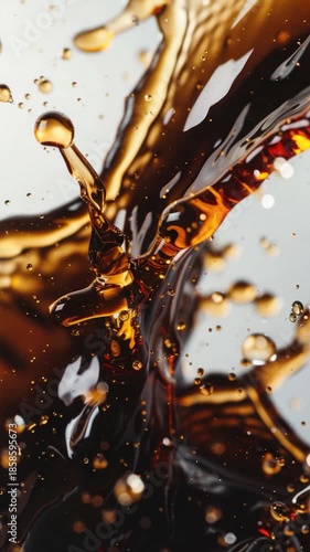 Close-up of liquid pouring into a clear glass