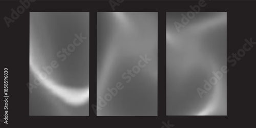 Silver foil background with abstract blurred. Chrome gradient surface with light gloss simple abstract. Vector Illustration