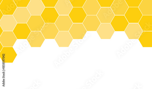 Vibrant Yellow Gradient Honeycomb Hexagon Wave Seamless Pattern Background - Modern Geometric Abstract Vector Texture, yellow honeycomb pattern.