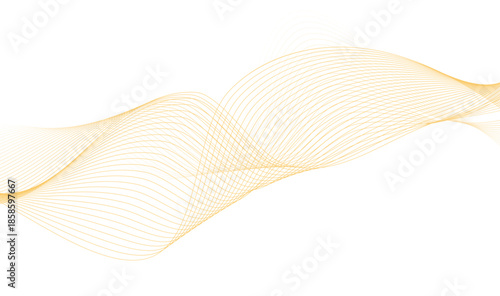 Abstract Gold Yellow Gradient Wavy Lines Seamless Pattern Background - Soft Fluid Flowing Wave Texture Vector Illustration, abstract waves.