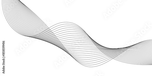 Beige wavy lines on a white backdrop create a gentle, flowing wave pattern with parallel lines and smooth curves for a serene and minimalist background design effect