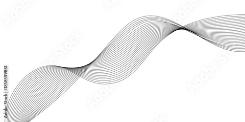Beige wavy lines on a white backdrop create a gentle, flowing wave pattern with parallel lines and smooth curves for a serene and minimalist background design effect