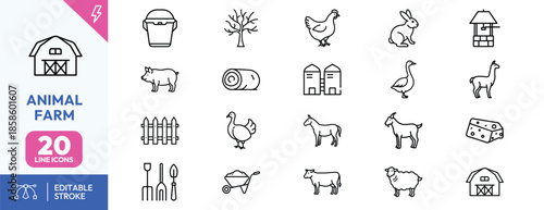 Farm Animals and Icons Collection