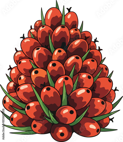 Cluster of Ladybugs on Leaves.