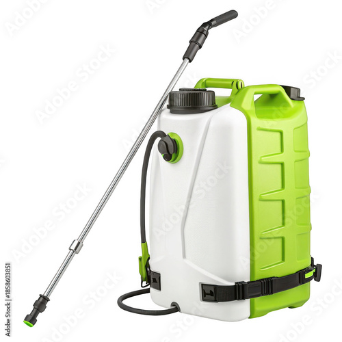3d backpack sprayer for gardening and agriculture isolated on transparent background